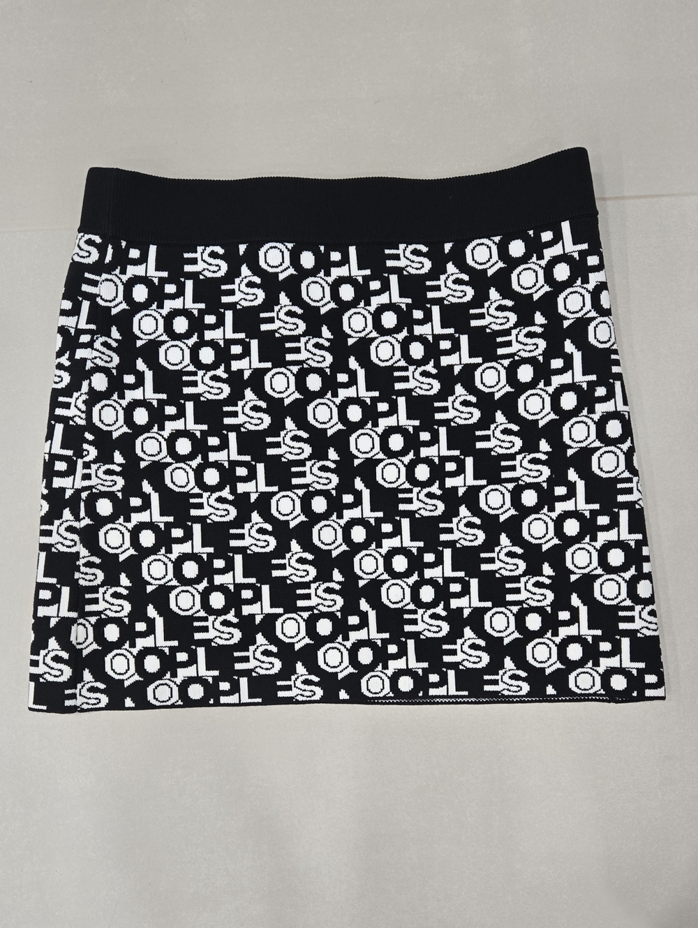 New The Kooples Logo-pattern Knitted Mini Skirt Size S